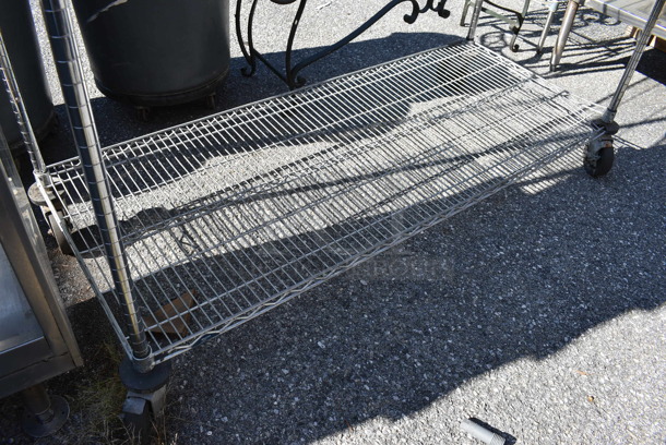 Metro Chrome Finish 3 Tier Shelving Unit on Commercial Casters. BUYER MUST DISMANTLE. PCI CANNOT DISMANTLE FOR SHIPPING. PLEASE CONSIDER FREIGHT CHARGES. 60x24x68 - Image 4 of 5