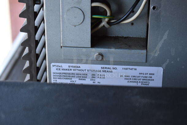 Manitowoc SY0454A Stainless Steel Commercial Ice Head on Commercial Ice Bin. 115 Volts, 1 Phase. 30.5x32x69 - Image 5 of 5