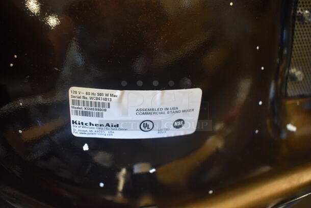 BRAND NEW IN BOX! KitchenAid KSM8990OB Black Metal Countertop Bowl Lift 8 Quart Mixer w/ Mixing Bowl, Dough Hook, Paddle and Whisk Attachments. 120 Volts, 1 Phase. 10x17x17. Tested and Working! - Image 4 of 5