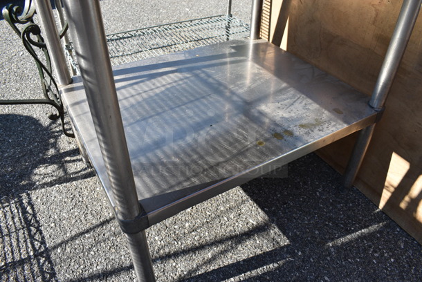 Stainless Steel Table w/ Under Shelf and Back Splash. 36x30x39 - Image 4 of 4