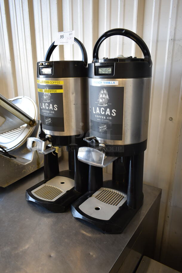 2 Fetco L3D-15/L4D-15 Stainless steel and Poly Beverage Holder Dispensers w/ Drip Trays. 2 Times Your Bid! - Image 2 of 6
