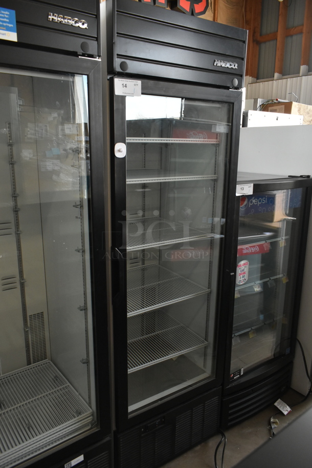2019 Habco SE18 Metal Commercial Single Door Reach In Cooler Merchandiser w/ Poly Coated Racks. 115 Volts, 1 Phase. Tested and Working! - Image 1 of 5