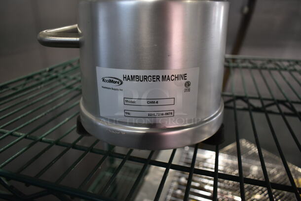 BRAND NEW SCRATCH AND DENT! KoolMore CHM-4 Stainless Steel Commercial Countertop Manual Patty Former. - Image 4 of 4