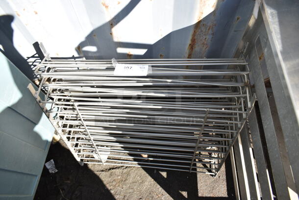 ALL ONE MONEY! Lot of 2 Metal Racks for Holding Cabinet. - Image 2 of 2