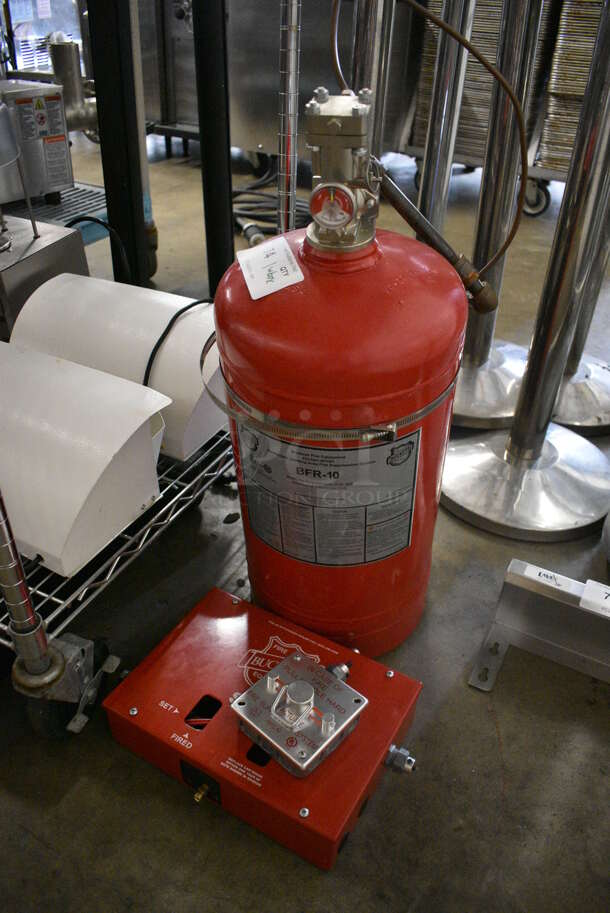 Buckeye Model BFR-10 Metal Fire Suppression Tank w/ Control Box. 10x10x26, 12x9x3.5 - Image 2 of 4