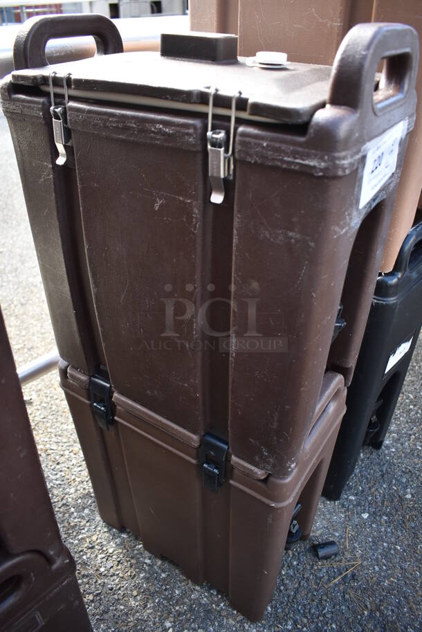 2 Cambro 250LCD Brown Poly Insulated Beverage Holder Dispensers. 9x16.5x18. 2 Times Your Bid! - Image 3 of 10