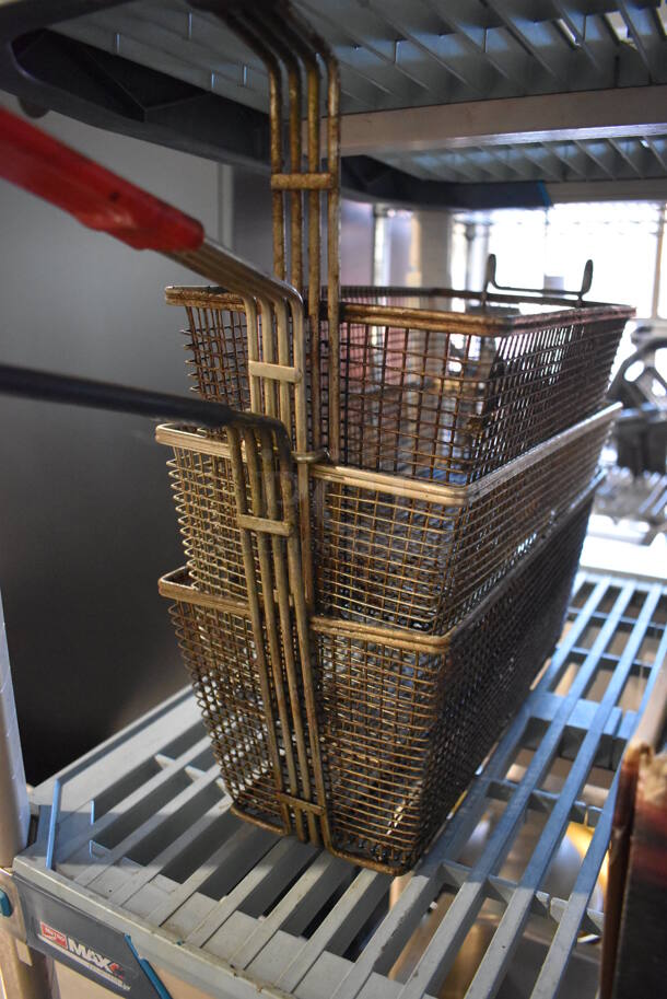 3 Metal Fry Baskets. 7x25x11. 3 Times Your Bid! - Image 2 of 3