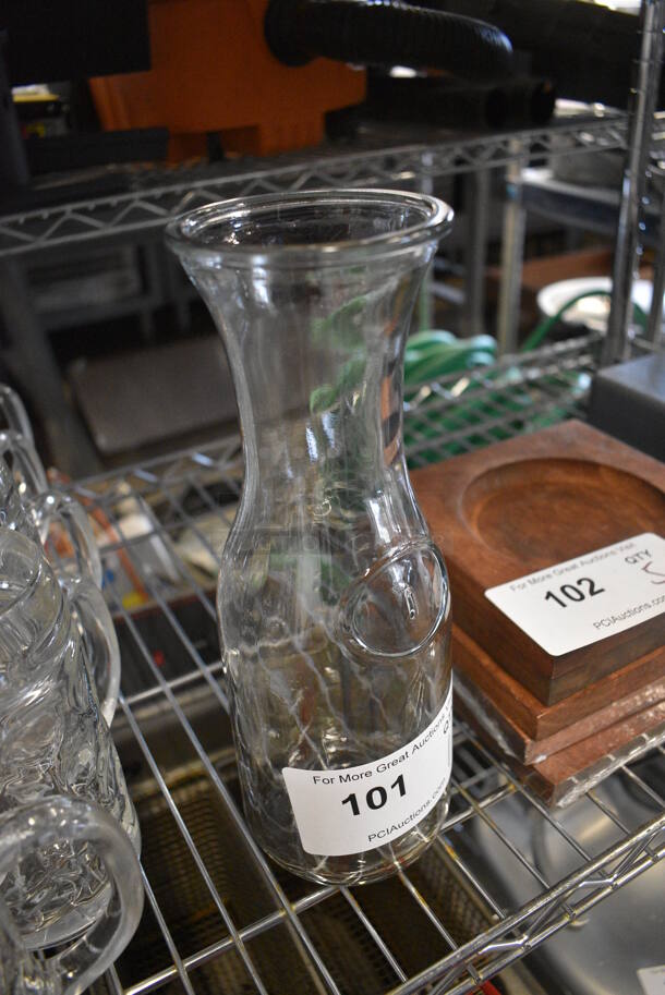 Glass Carafe. 4x4x11 - Image 2 of 2