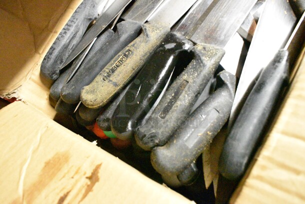 45 SHARPENED Stainless Steel Knives Including Chef Knives. 45 Times Your Bid!  - Image 3 of 8