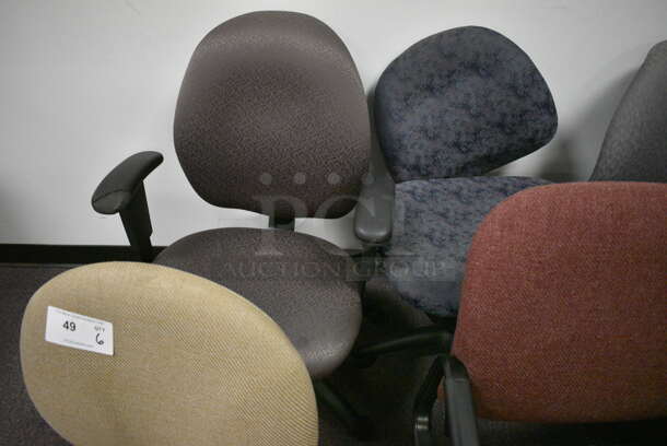 6 office chairs in a variety of colors. 6 Times Your Bid!  (Main Building) - Image 2 of 6