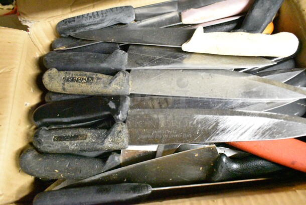 45 SHARPENED Stainless Steel Knives Including Chef Knives. 45 Times Your Bid!  - Image 5 of 8