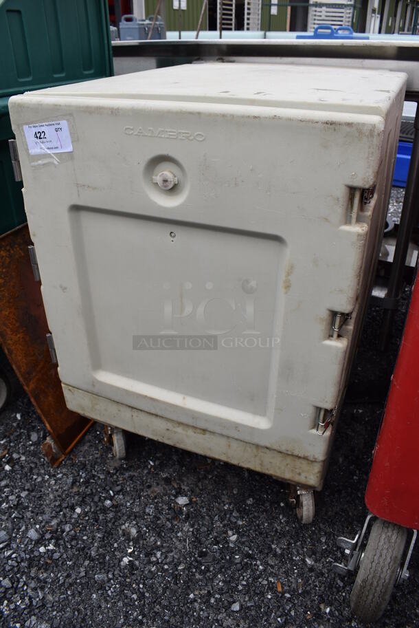 Cambro Tan Poly Insulated Food Carrying Case on Commercial Casters. 25.5x33.5x37 - Image 3 of 7