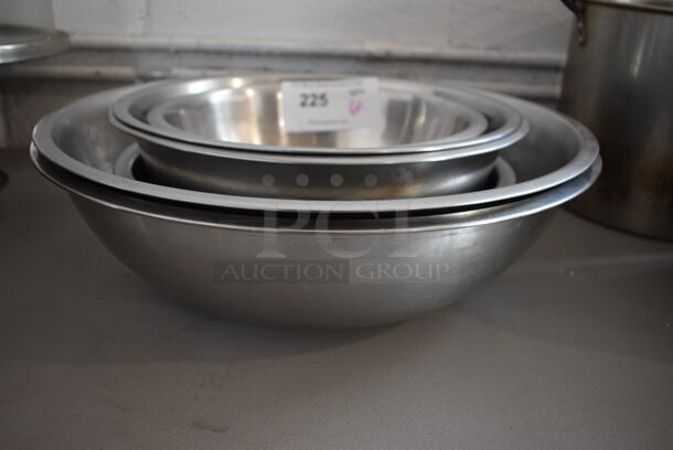 6 Various Metal Bowls. Includes 18x18x5. 6 Times Your Bid!