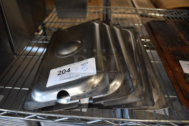 5 Stainless Steel 1/3 Size Drop In Bin Lids. 5 Times Your Bid!