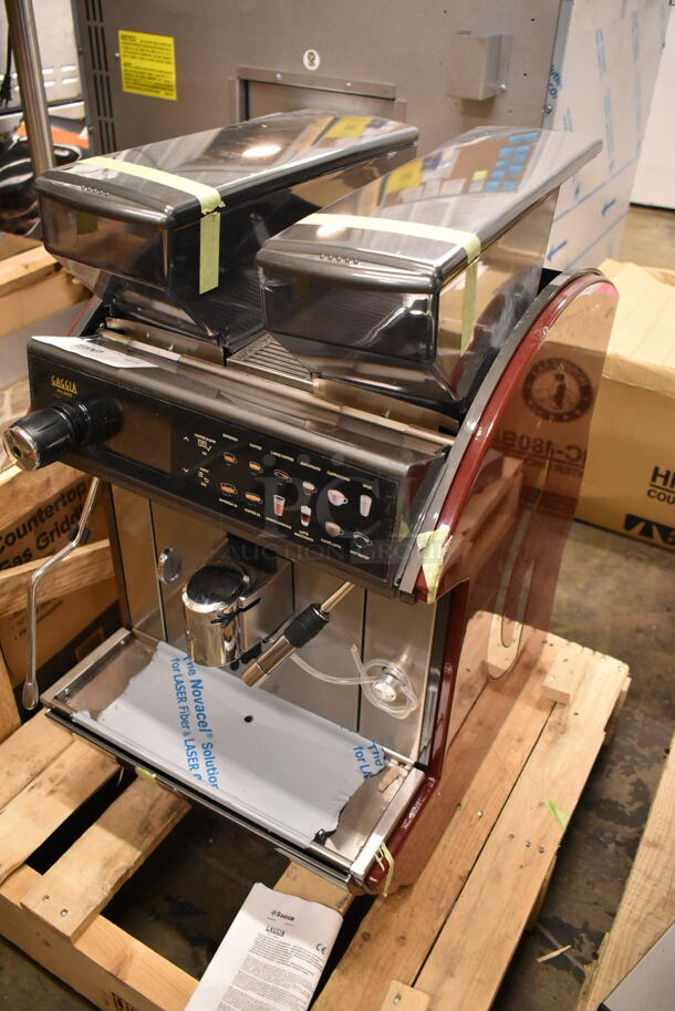 BRAND NEW SCRATCH AND DENT! Gaggia Concetto 2M Stainless Steel Commercial Countertop Super Automatic Espresso Machine. 208 Volts.  - Image 3 of 12