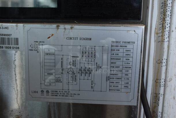 CD1800-3-HC Stainless Steel Commercial Floor Style Deli Display Case Merchandiser. Tested and Powers On But Does Not Get Cold - Image 5 of 6