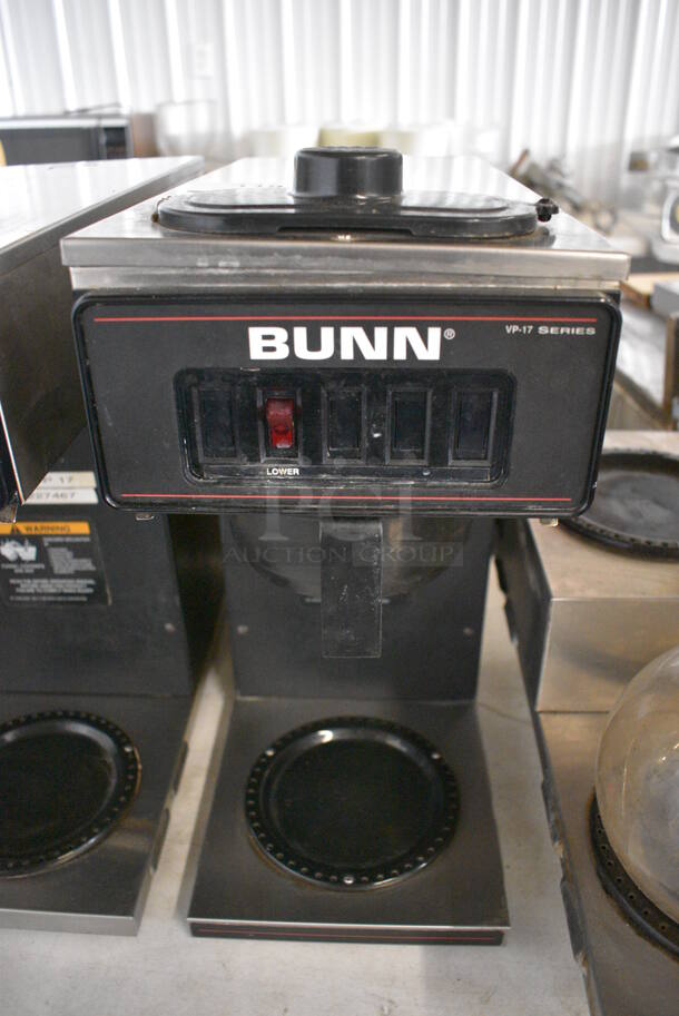 Bunn Model VP17-1 Metal Commercial Countertop Single Burner Coffee Machine w/ Poly Brew Basket. 120 Volts, 1 Phase. 8x18x18