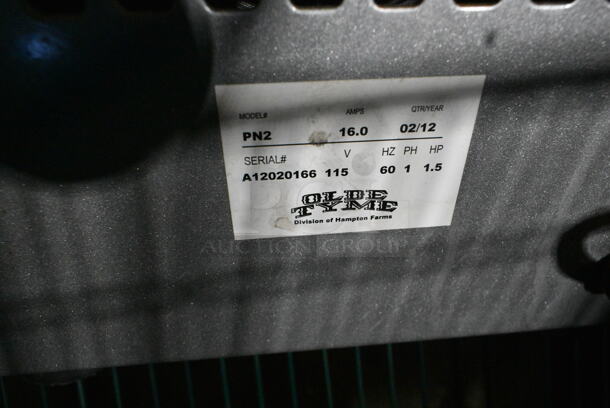 Olde Tyme PN2 Stainless Steel Commercial Countertop Nut Grinder Base w/ Hopper Mount. 115 Volts, 1 Phase. Tested and Working! - Image 10 of 10