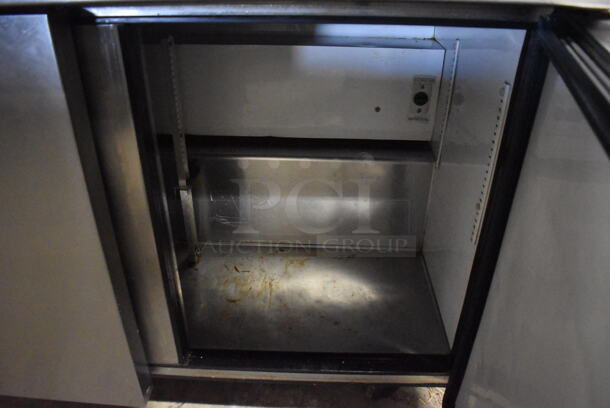 2011 True TSSU-72-18M-B Stainless Steel Commercial Sandwich Salad Prep Table Bain Marie Mega Top on Commercial Casters. 115 Volts, 1 Phase. 72.5x34x46.5. Tested and Working! - Image 8 of 10