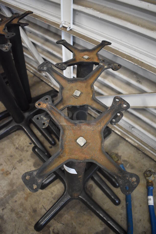 3 Black Metal Table Bases. 31x25x28. 3 Times Your Bid! - Image 2 of 3