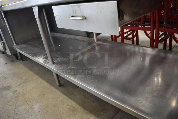 Stainless Steel Commercial Table w/ Mounted Commercial Can Opener, Under Shelf and Back Splash. 92.5x30.5x46 - Image 6 of 6