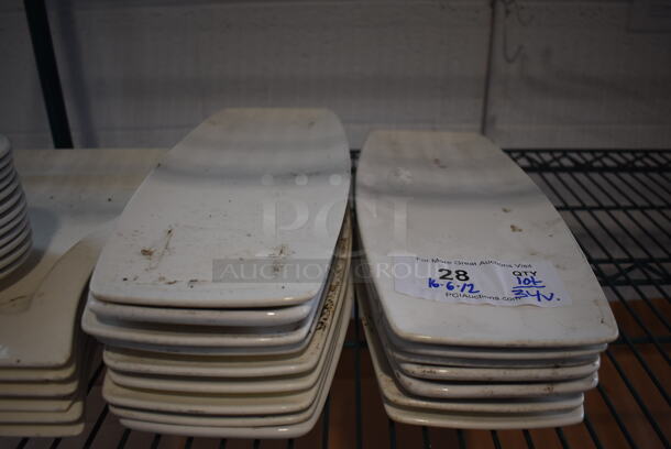 ALL ONE MONEY! Lot of 34 Various White Ceramic Plates - Image 2 of 3