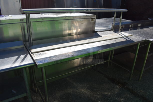 Stainless Steel Commercial Table w/ Over Shelf. 72x30x54 - Image 1 of 4
