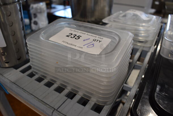 ALL ONE MONEY! Lot of 10 Clear Poly 1/9 Size Drop In Bin Lids! - Image 2 of 3