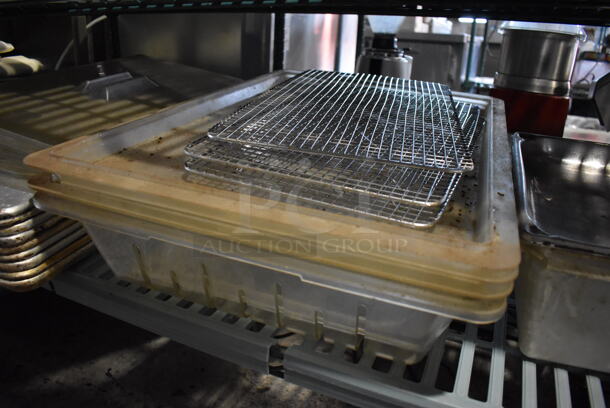 ALL ONE MONEY! Tier Lot of Various Items Including Metal Full Size Baking Pans and Poly Bins / Lids - Image 5 of 7