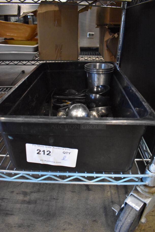 ALL ONE MONEY! Lot of Various Utensils in Black Poly Bin - Image 4 of 4