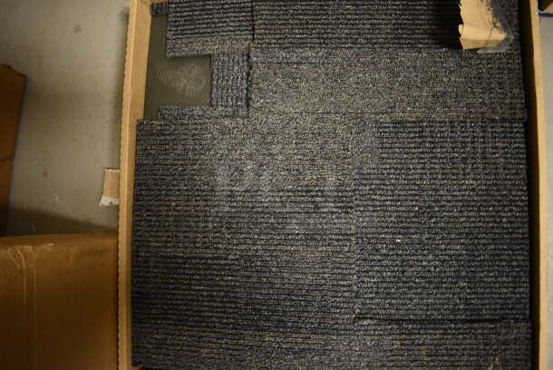 ALL ONE MONEY! Roughly 7 Pieces of Blue/Gray/Black Carpet Squares - Image 1 of 4