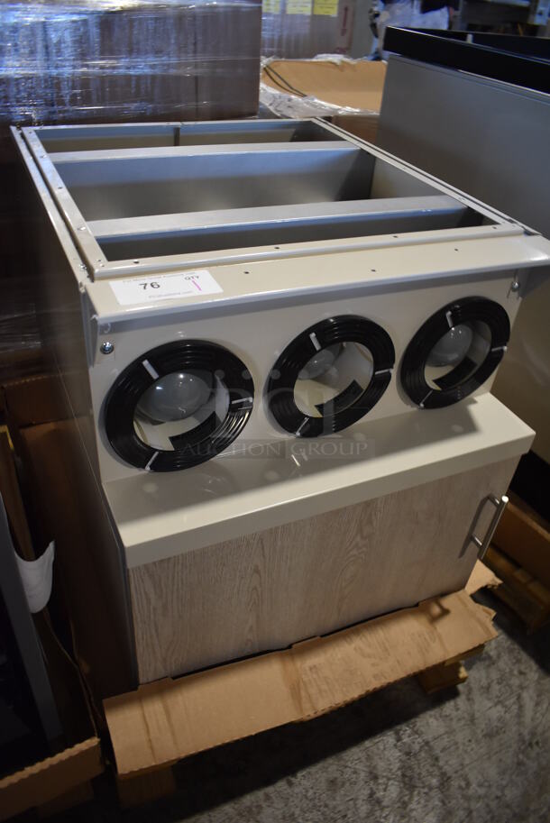 BRAND NEW! Royston Metal Soda Station w/ 3 Cup Dispensers and 2 Doors. 24x31x27 - Image 3 of 7