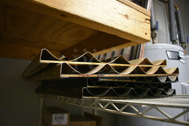 White Finish 5 Tier Wire Shelving Unit w/ Contents Including Metal Pans, Sealing Napkin Strips, Frying Oil and Canon Printer. BUYER MUST REMOVE. BUYER MUST DISMANTLE. PCI CANNOT DISMANTLE FOR SHIPPING. PLEASE CONSIDER FREIGHT CHARGES. 48x18x74. (kitchen) - Image 2 of 7
