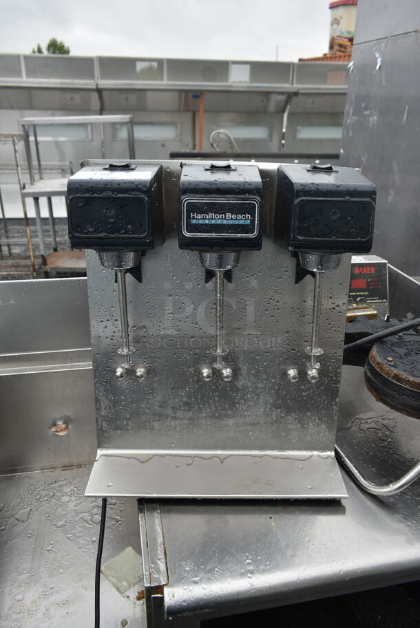 Hamilton Beach 950 Stainless Steel Commercial Countertop 2 Head Drink Mixer. 115 Volts, 1 Phase. Tested and Does Not Power On