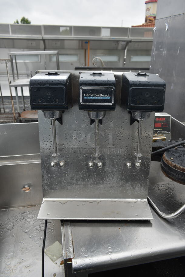 Hamilton Beach 950 Stainless Steel Commercial Countertop 2 Head Drink Mixer. 115 Volts, 1 Phase. Tested and Does Not Power On - Image 1 of 5