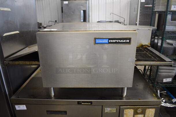 Lincoln Impinger Model 1116-000-A Stainless Steel Commercial Natural Gas Powered Countertop Conveyor Pizza Oven. 62x37x24 - Image 1 of 7