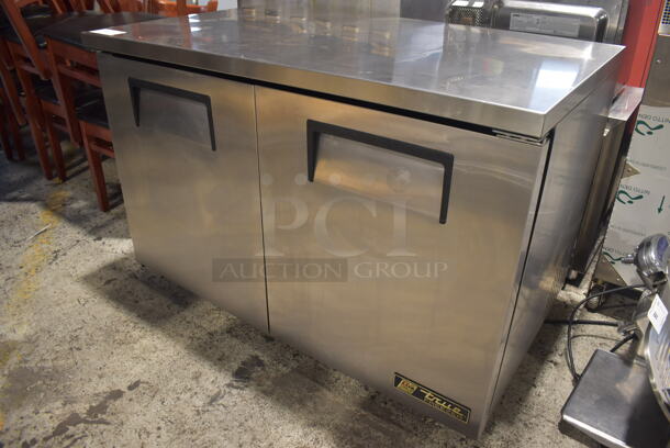 True TUC-48F Stainless Steel Commercial 2 Door Undercounter Freezer on Commercial Casters. 115 Volts, 1 Phase. 48x30x33. Tested and Does Not Power On