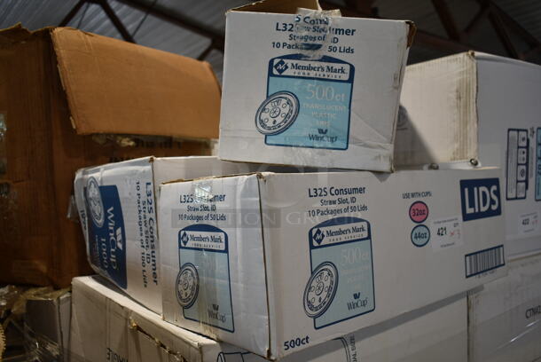 3 BRAND NEW IN BOX! Members Mark L32S Plastic Lids. 3 Times Your Bid! - Image 1 of 6