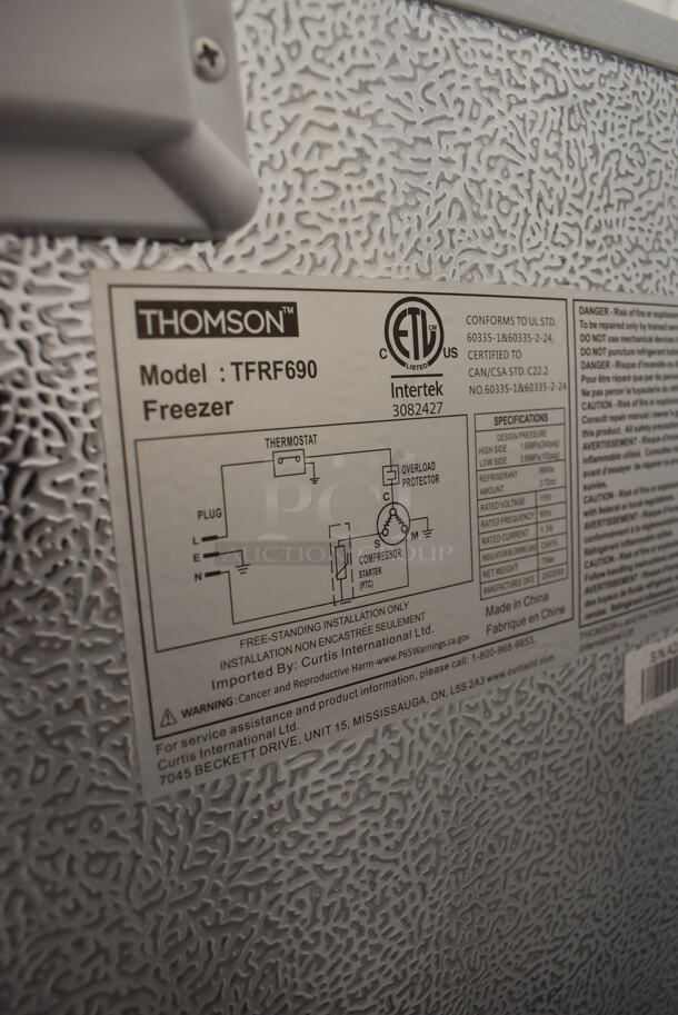 BRAND NEW SCRATCH AND DENT! Thomson TFRF690 Metal Single Door Reach In Freezer. 115 Volts, 1 Phase. 21.5x22x56. Tested and Working! - Image 6 of 6