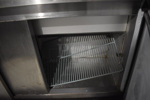 2013 Leader Stainless Steel Commercial Prep Table on Commercial Casters. Missing Lid. 115 Volts, 1 Phase. 60x32x46. Tested and Working! - Image 6 of 7