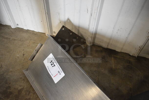 Metal Shelf w/ Wall Mount Brackets. 49x11x12 - Image 4 of 4