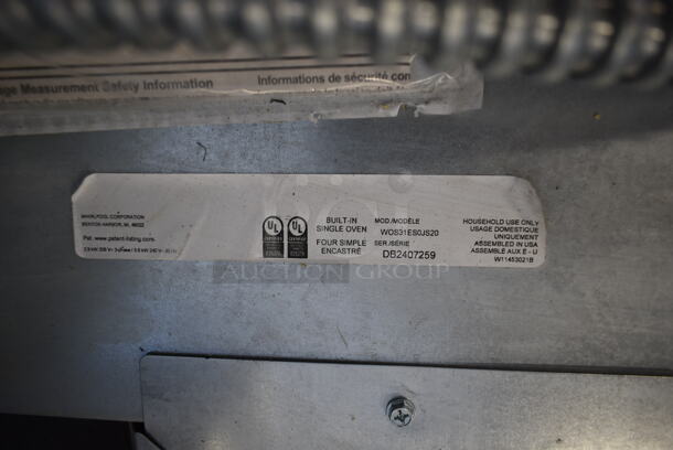 Whirlpool WOS31ES0JS20 Stainless Steel Electric Powered Oven. 208-240 Volts, 3 Phase.  - Image 5 of 5