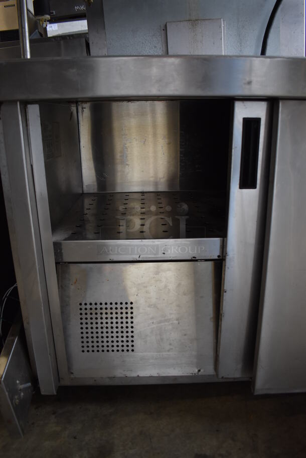 Stainless Steel Commercial Table w/ 3 Over Shelves, 3 Warming Strips, 2 Doors and Under Shelf. 48x30x82 - Image 6 of 12