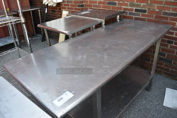 Stainless Steel Table w/ Metal Under Shelf. 72x30x33 - Image 2 of 4