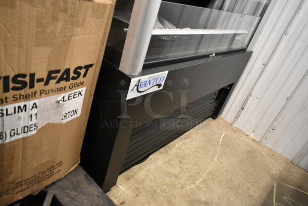 BRAND NEW SCRATCH AND DENT! Avantco 189BVAC46HC 46" Black Refrigerated Air Curtain Merchandiser Open Grab N Go. Tested and Powers On But Does Not Get Cold - Image 4 of 8