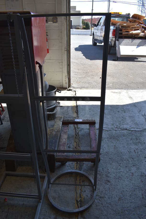 2 Gray Metal Floor Style Stands. 18.5x22x56.5, 18x18x56.5. 2 Times Your Bid! - Image 2 of 4
