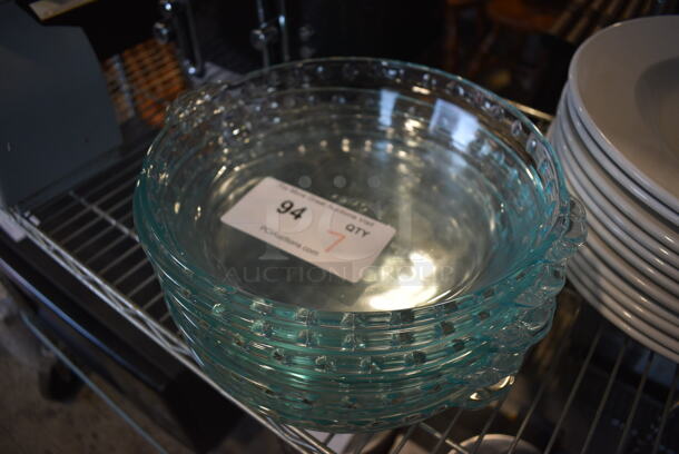 7 Glass Pie Pans. 11x10x2. 7 Times Your Bid! - Image 2 of 4