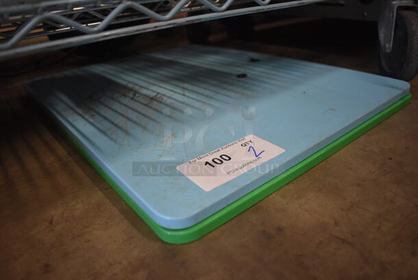 2 Cutting Boards; Blue and Green. 18x24x0.5. 2  Times Your Bid! - Image 2 of 3