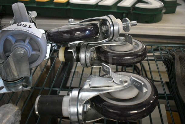 ALL ONE MONEY! Lot of 4 Commercial Casters. 5x3x8. - Image 1 of 3