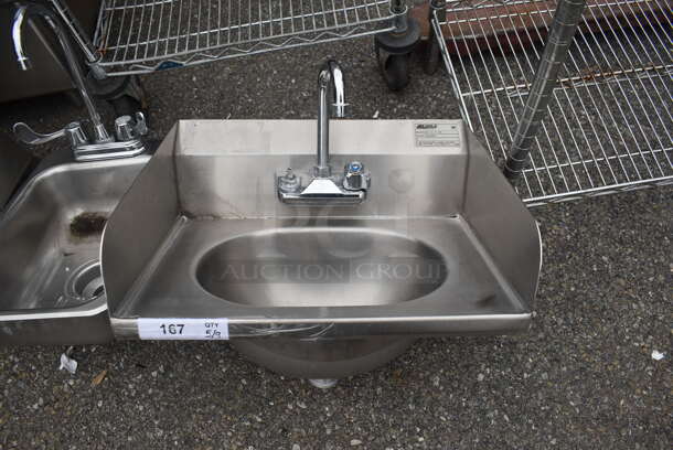 Eagle HSA-10-F-LRS Commercial Stainless Steel Wall Mount Hand Sink - Image 1 of 5